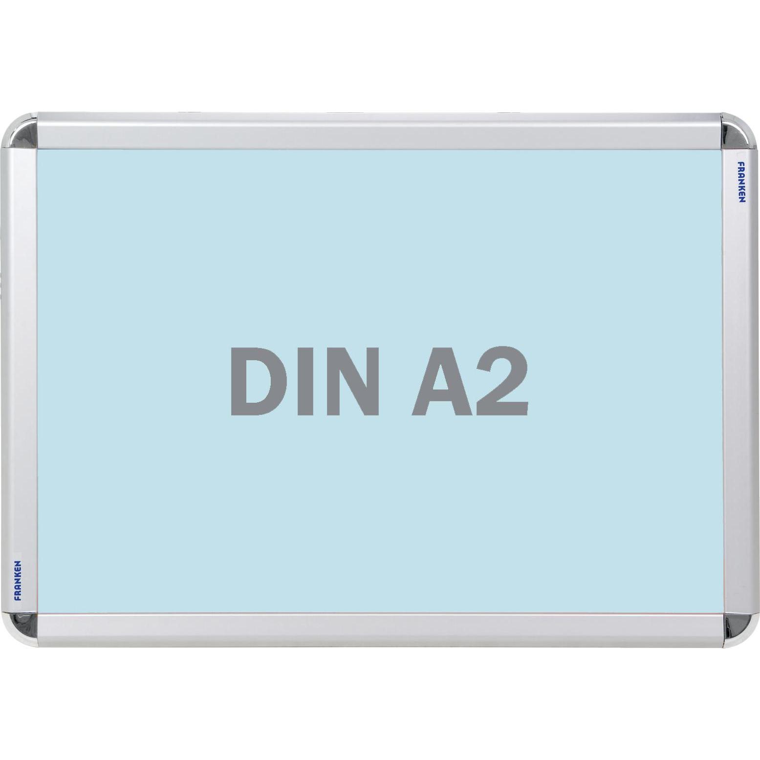 Thumbnail - Franken, Präsentationstafel, Plakatrahmen DIN A2, 32 mm Rahmenprofil silbereloxierter Aluminium-Klapprahmen, Kunststoffe...