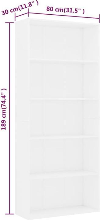 Immagine prodotto vidaXL Tedd (80 x 30 x 189 cm)