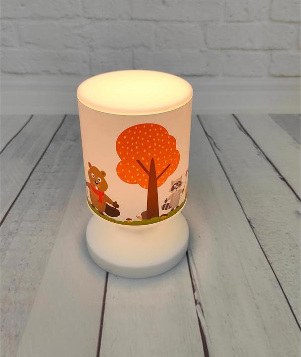 Actual product image Niermann Stand By Niermann Forest Animals LED Rechargeable Table Lamp Warm White 1.5W IP44 White, Multicolour