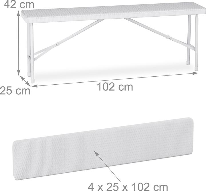 Produktbild Relaxdays 3-tlg. Bierzeltgarnitur (120 x 61 x 73 cm)