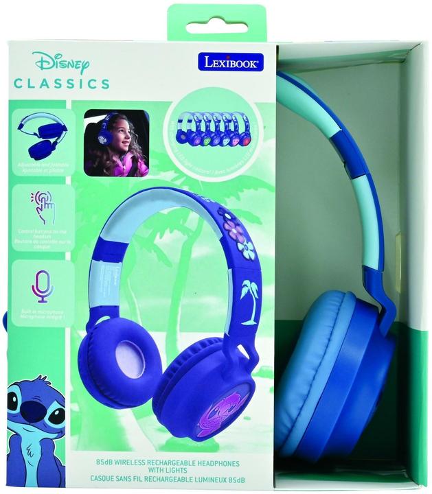 Produktbild Lexibook Stitch Rechargeable headphones with lights (HPBT015D)