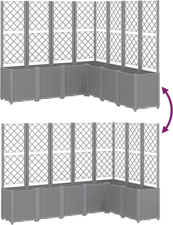 Actual product image VidaXL Planter with trellis PP