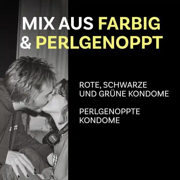 Actual product image Billyboy Billy Boy «Bunte Vielfalt» Kondome 12 Stück, 52 mm, farbig gemischt, genoppt, Silikonöl (12 pcs.)