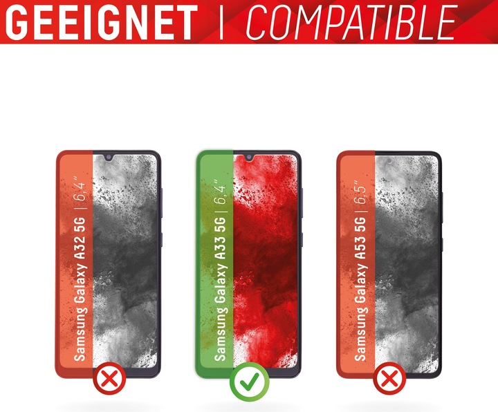 Actual product image Displex Real Glass, 2D Panzerglas (1 Piece, Samsung Galaxy A33 5G)