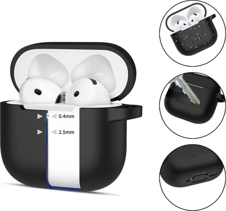 Produktbild Tech-Protect AIRPODS 4 SILICONE HOOK Case (Kopfhörer Hülle)