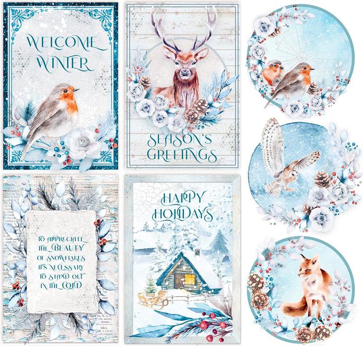 Produktbild Ciao Bella Vellum Paper "Winter Journey", 15 x 15 cm, 6 Blatt (90 g/m², 1x)