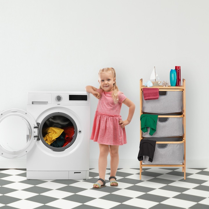 Image du produit Relaxdays Panier à linge à 3 corbeilles (74 l)