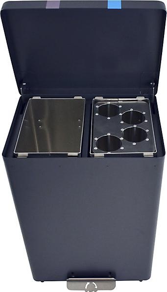 Produktbild ReinigungsBerater Mülltrennsystem RecycloKick 3 Mülltrenner 2 x 34 L graphit mit zwei Inneneimern, feuerfest, mit rob (68 l)