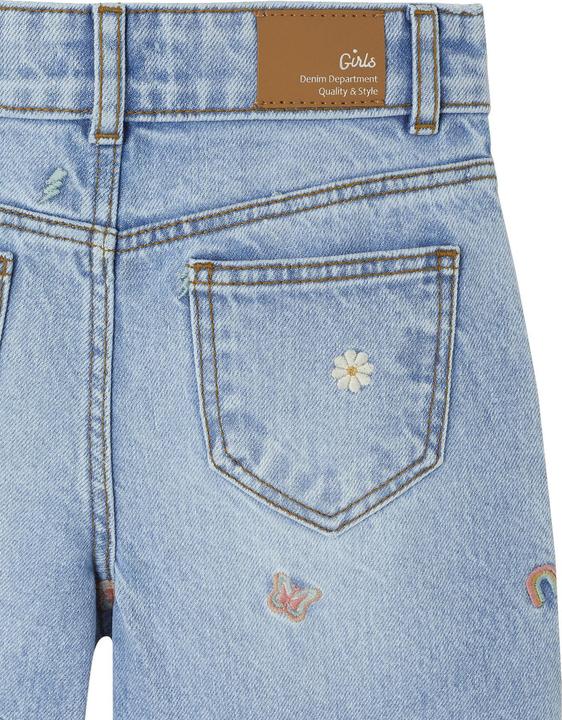 Actual product image Vertbaudet Weite Mädchen Jeans mit Stickereien (158)