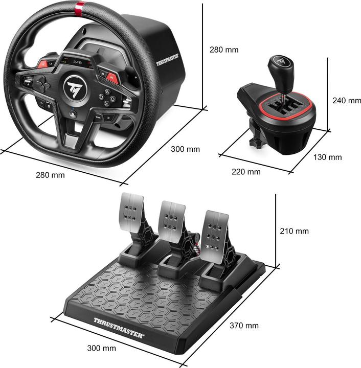 Actual product image Thrustmaster Steering wheel Thrustm. T248R Shifter Pack FF Wheel (PS5/PC) retail (PC, PS4, PS5)