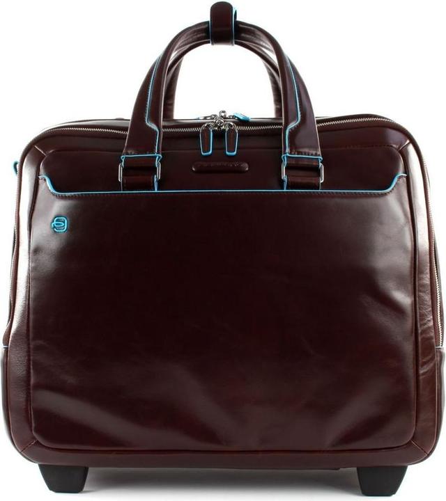 Immagine prodotto Piquadro Cartella quadrata nera con ruote 2 scomparti marrone