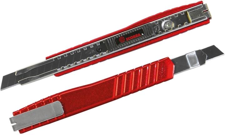 Produktbild Ecobra Cutter Premium inox 9mm 770325 rot/schwarz (Cutter)