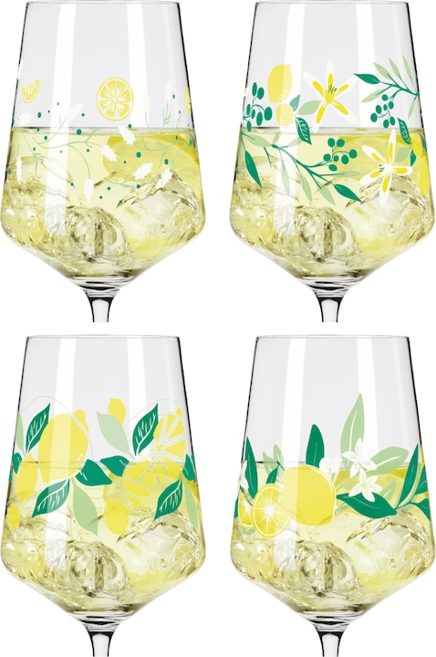 Image du produit Ritzenhoff Verre à apéritif SOMMERTAU F24 Limoncello Hugo Lot de 4 Contenu 544 ml chacun (5.44 dl, 4 x, Verres à apéritif)