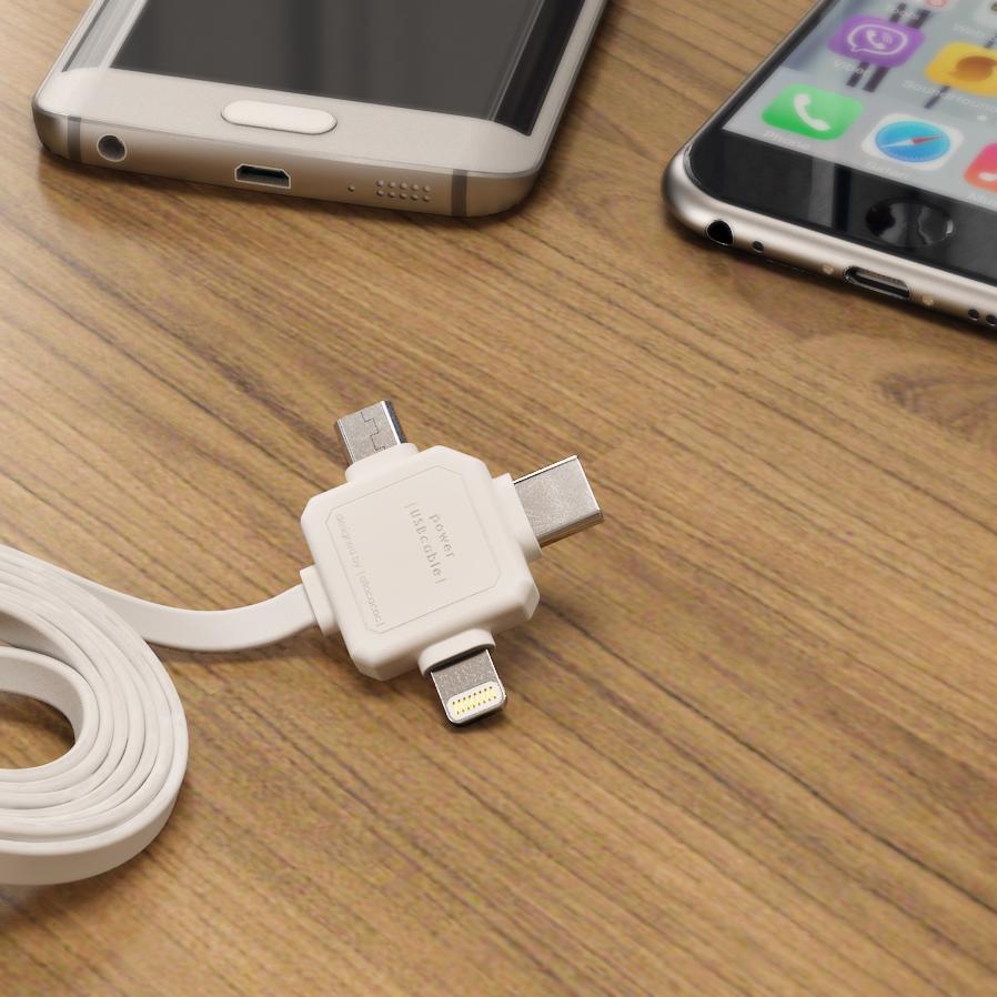 Thumbnail - Allocacoc USB 3 in 1 (1.50 m, USB 2.0), USB Kabel