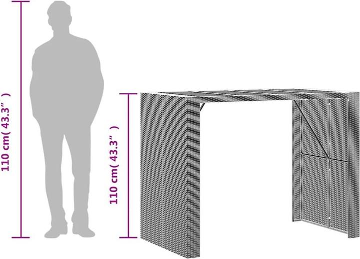 Produktbild vidaXL Garten-Bartisch (145 x 80 x 110 cm)