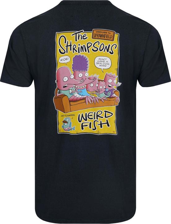 Immagine prodotto Weird Fish Shrimpsons Maglietta Stampa posteriore Uomo (3XL)