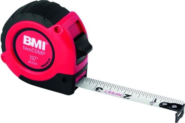 BMI Roll tape measure twoCOMP inch reading (Toll)