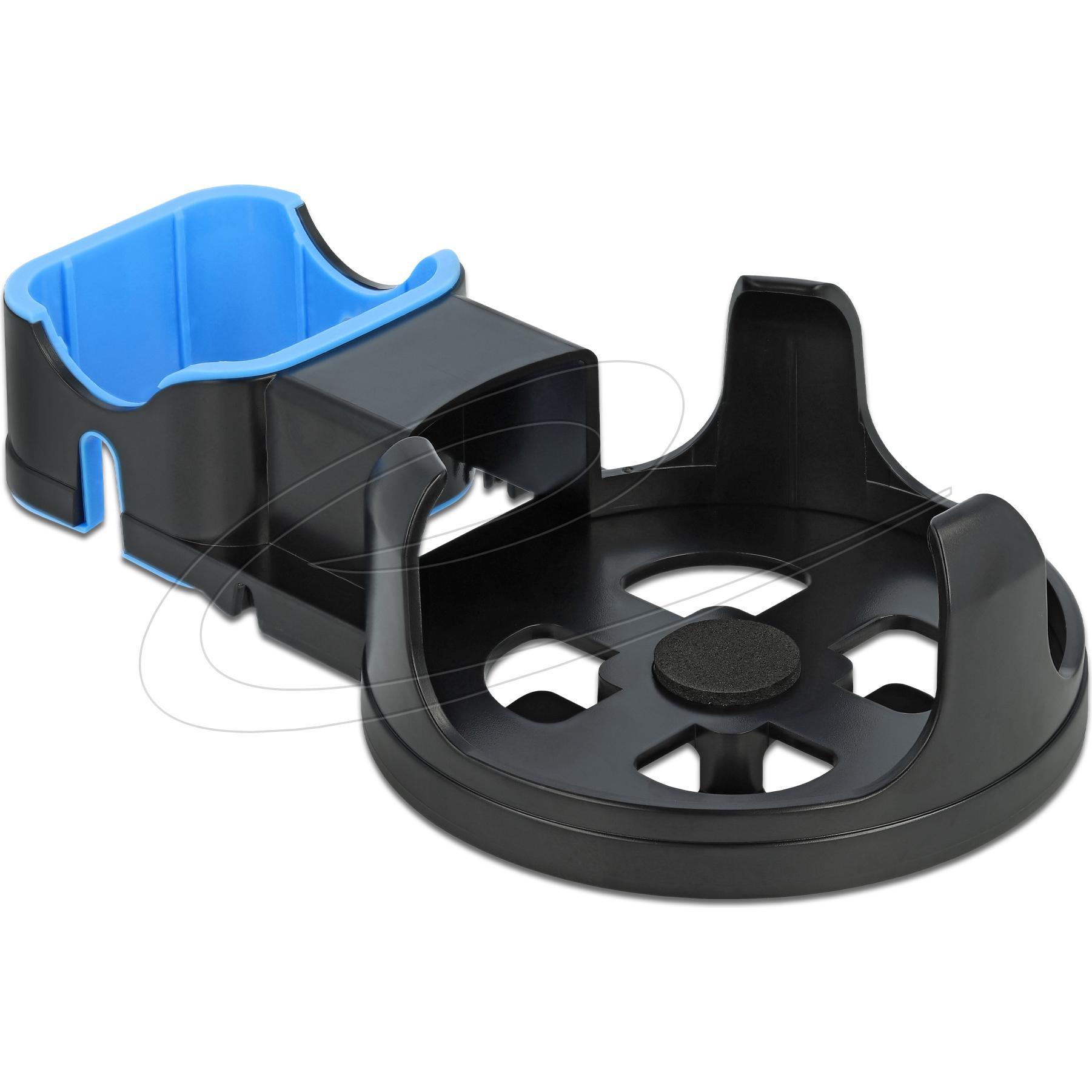 Delock Supporto da parete per Echo Dot 3a generazione. Nero (1 coppia, Installazione a parete, Non mobile), Stativo + Montaggio a muro per altoparlant