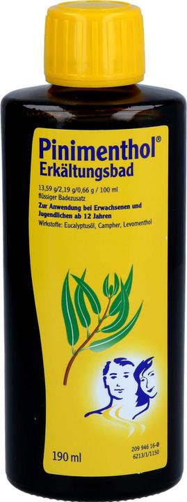 Actual product image Pinimenthol Cold Bath with Eucalyptus Oil from 12 years, 190 ml solution (190 ml)