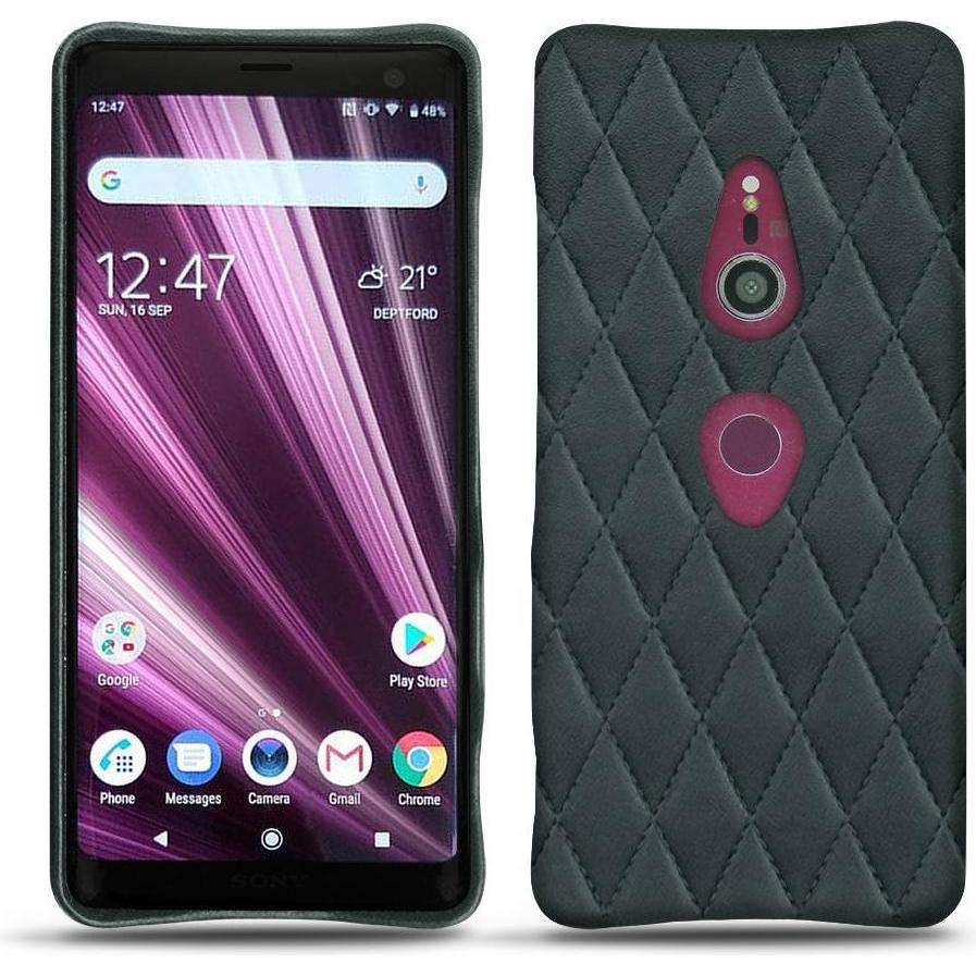 Noreve Lederschutzhülle (Sony Xperia XZ3), Smartphone Hülle, Blau