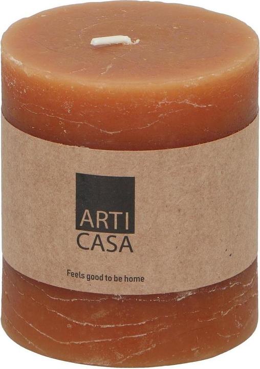 Actual product image Arti Casa Rustic candle Ø7xh8cm yellow