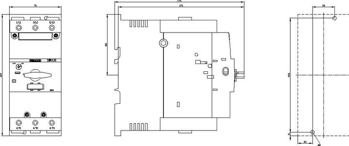 Actual product image Siemens Circuit breaker 3RV2042-4HA10 1 pc.