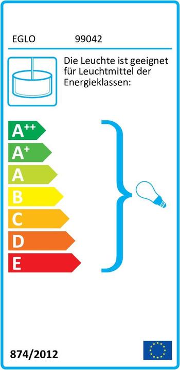 Label énergétique EGLO Lampe à suspension MASERLO 1 1x E27, noir (E27)
