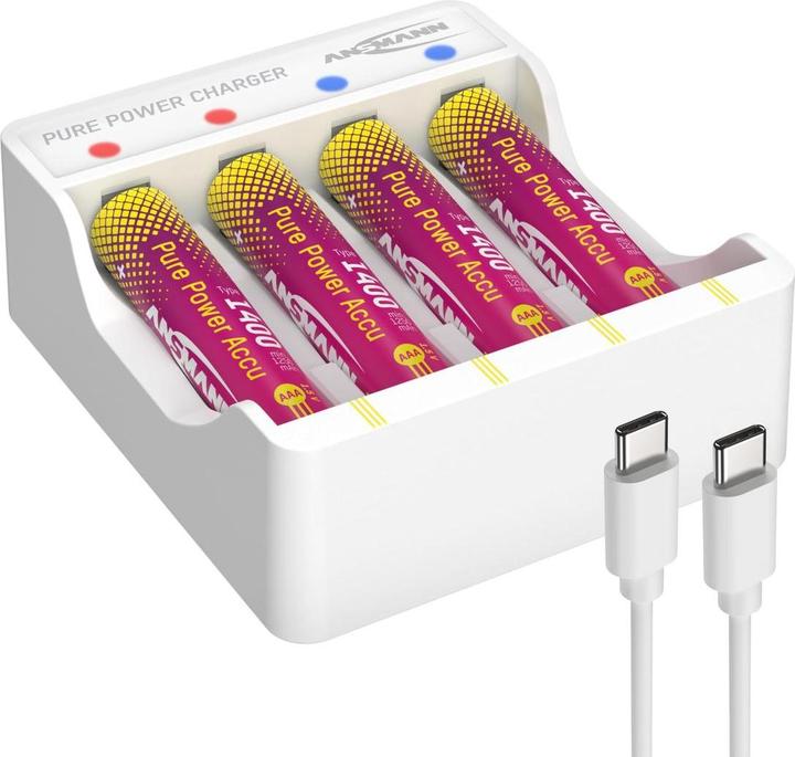Produktbild Ansmann Pure Power Set 4× Micro AAA Akkus und Lademodul (1 Stk., AAA)