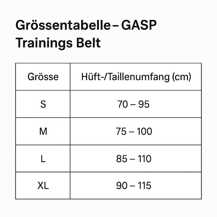 Actual product image Gasp Training Belt