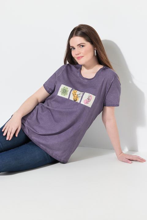Produktbild Ulla Popken T-Shirt, Trachtenstil, Classic, Rundhals, Halbarm (62)