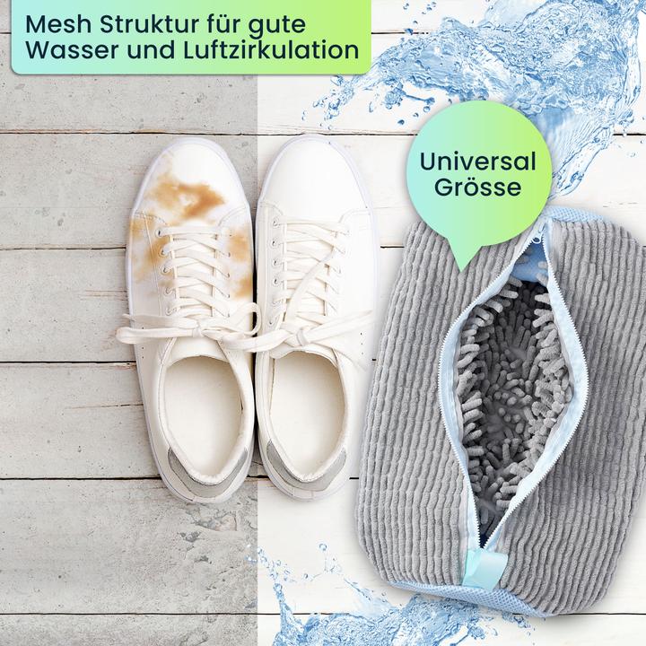 Actual product image Ideoon 2er-Set Schuhwaschbeutel mit Reinigungsfasern