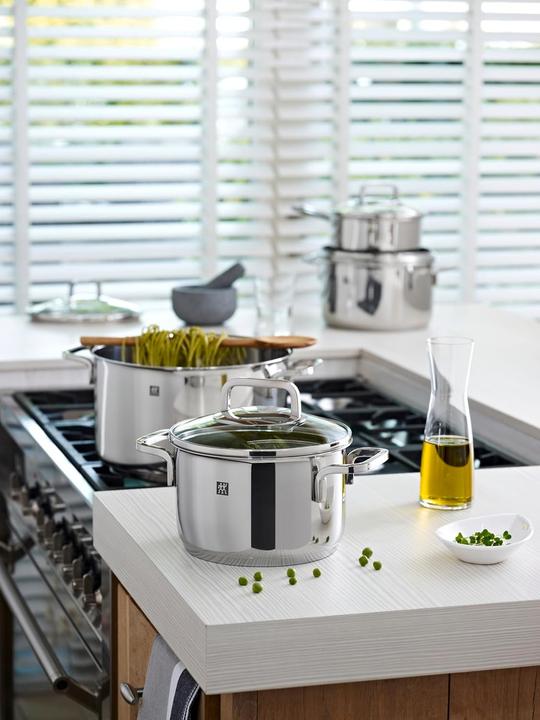 Produktbild Zwilling Quadro Kochgeschirr-Set (Pfannenset + Topfset, Aluminium, Edelstahl, 16 x 33 cm)