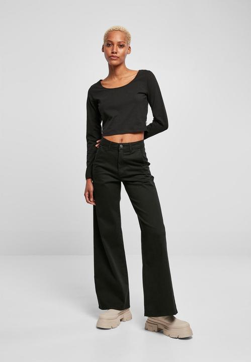 Actual product image Urban Classics 's ong seeve crop t-shirt urban cassics organic (L)