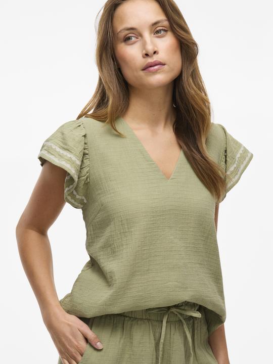 Produktbild Vila VITOVAN V-Ausschnitt Oberteil mit kurzen Ärmeln (34)