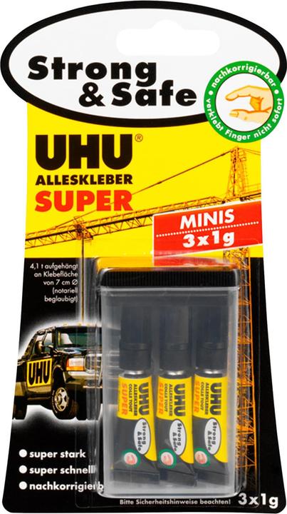 Immagine prodotto UHU Adesivo universale Strong+Safe Mini (1 g, 1000 ml)