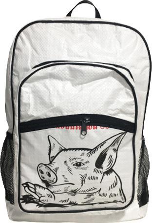 Actual product image Bekos Upcycling - Large Backpack from Recycled Feed Sacks Pig (30 l)