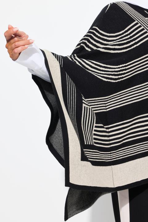 Produktbild Ulla Popken Strickponcho, Oversized, Rundhals, Baumwollmix (50, 52, 54, 56)