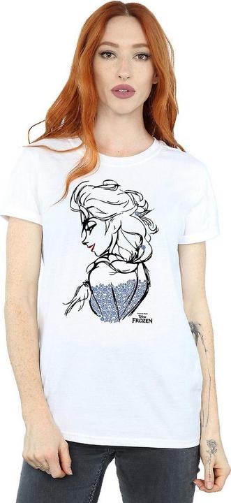 Produktbild Disney Frozen Elsa Skizze Baumwolle Boyfriend TShirt (L)