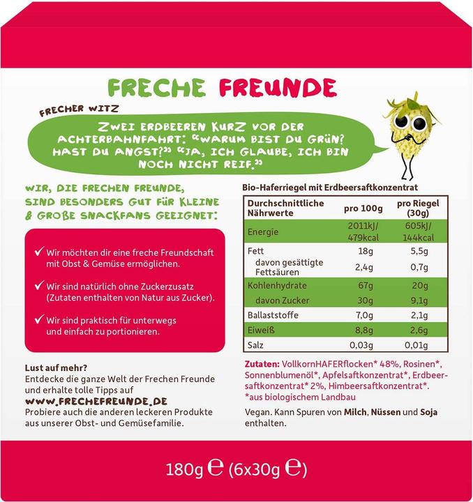 Immagine prodotto Freche Freunde Barretta di avena e fragole (200 g)
