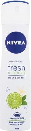 Produktbild NIVEA Fresh Citrus 48h Antiperspirant - Antiperspirant - 150ml (Spray, 150 ml)