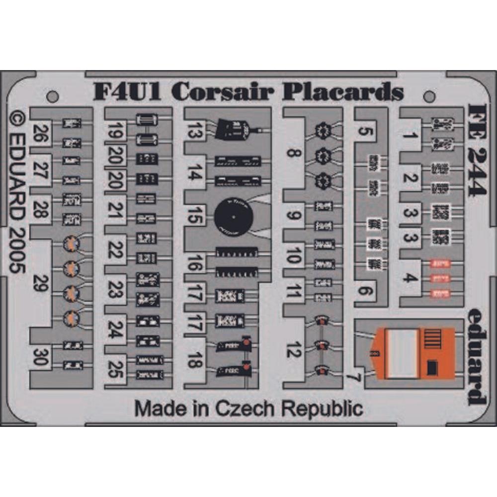 Eduard F4U-1 Corsair placards