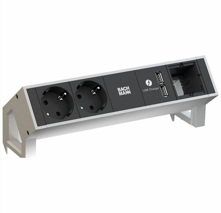 Produktbild Bachmann DESK2 - 2xSchuko, 1xUSB & (2 x, CEE 7/3, CEE 7/16, 0.20 m)