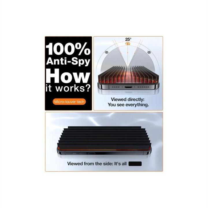 Produktbild Torras GlassGo Privacy Panzerglas (1 Stk., Apple iPhone 15 Pro Max)