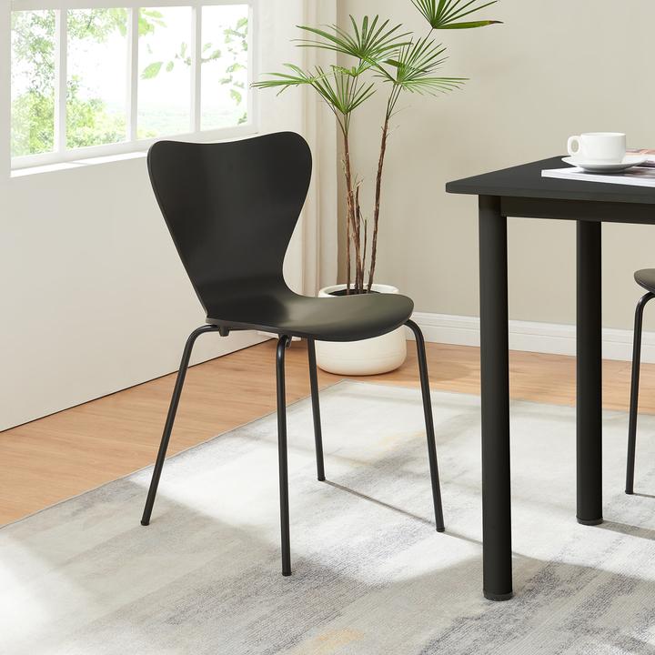 Image du produit En.Casa Esszimmerstuhl Essunga 4er Set Schwarz