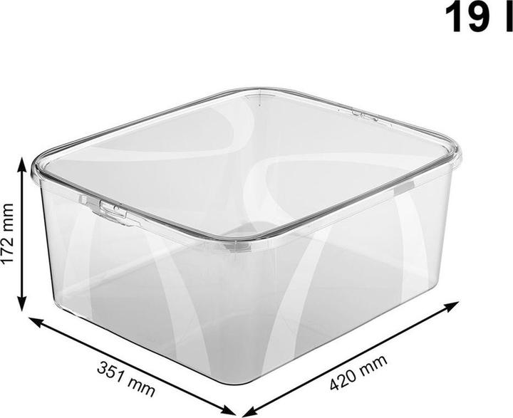 Image du produit Rotho Storage Boxlona 19l Avec Couvercle (10 x 10 x 10 cm, 19 l)