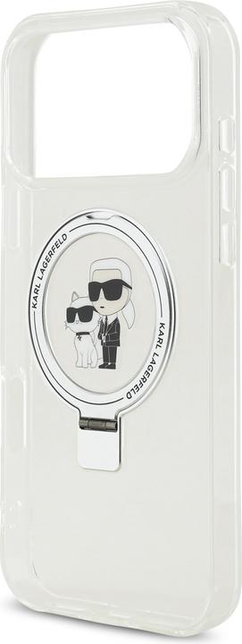 Produktbild Karl Lagerfeld Hülle Choupette MagSafe Ringstand mit Halterung Weiss (Apple iPhone 17 Pro Max)