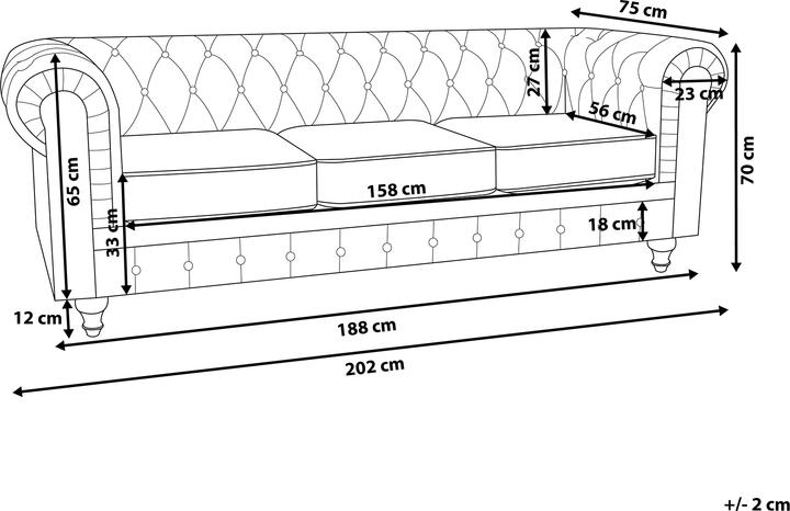 Actual product image Beliani Chesterfield (Chesterfield)