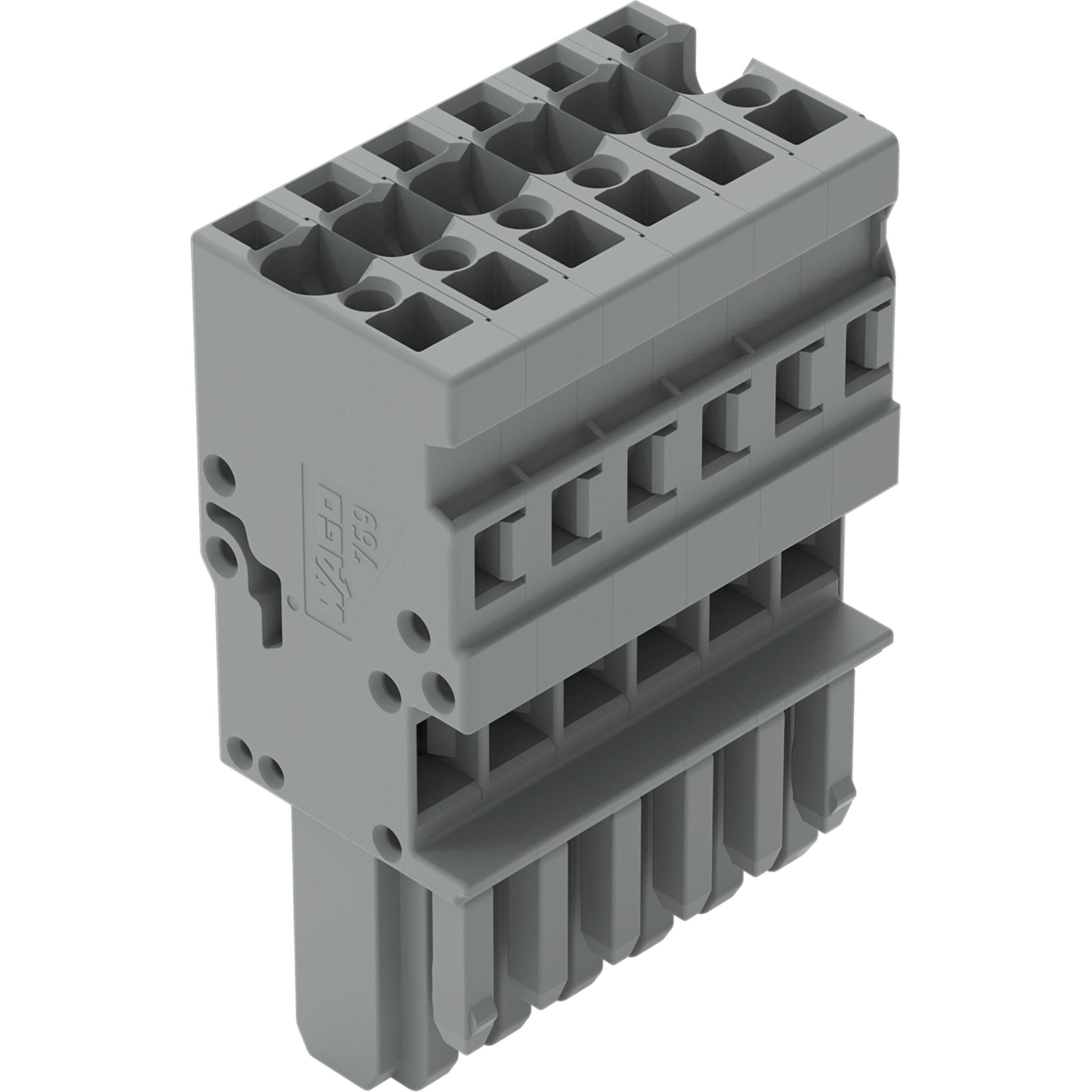 25x Wago 1 Conductor Female Plug, 6 Pole Grey (Diverse), Elektronikzubehör + Gehäuse, Grau