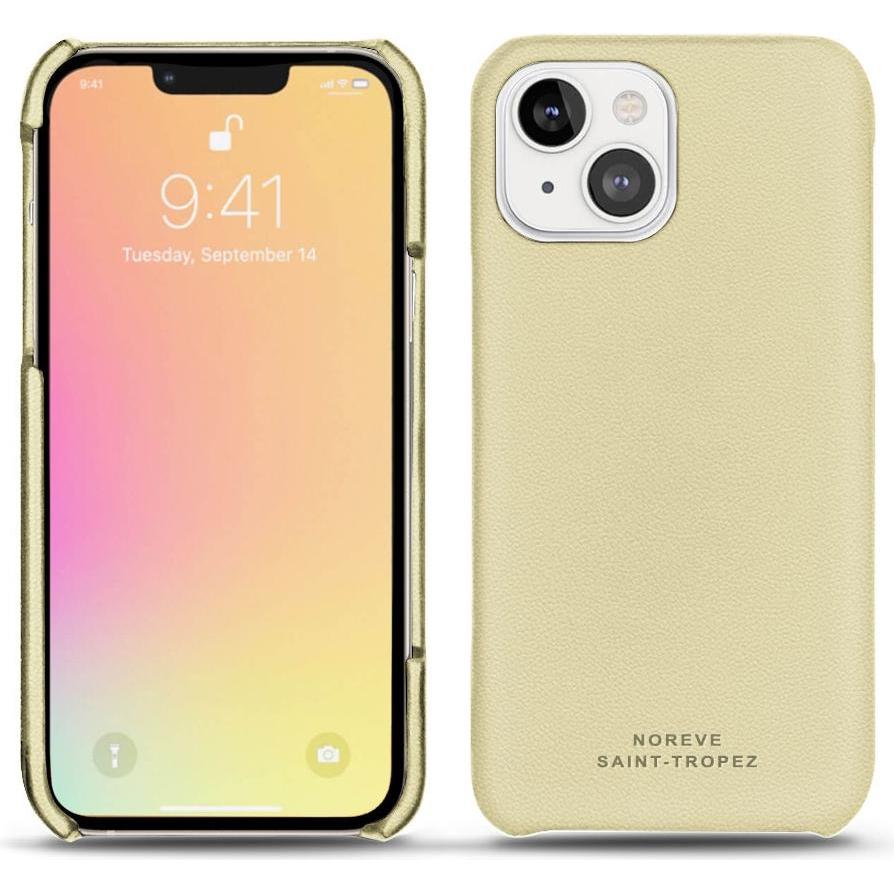 Noreve Lederschutzhülle (Apple iPhone 13 mini), Smartphone Hülle, Beige