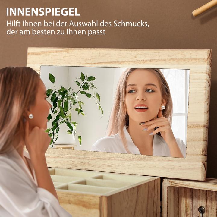 Produktbild Homcom Schmuckkästchen Paulownia-Holz Braun